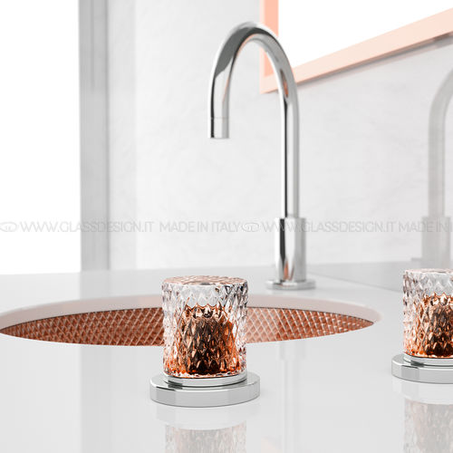 Cuba de embutir sob bancada - Ramada Lux Sotto - GLASS DESIGN Srl - em cristal / redonda / sem furos