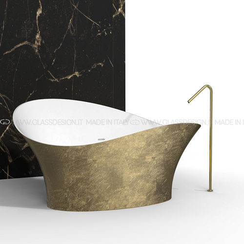 Banheira freestanding - FLOWER STYLE - GLASS DESIGN Srl - para residência / para uso profissional / em acrílico