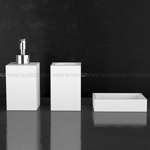 Dispensador de sabonete da linha residencial - NAVY - GLASS DESIGN Srl - de instalação livre / em aço inoxidável / em VetroFreddo®