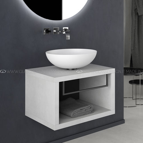 Gabinete de banheiro suspenso - Imai 60 - GLASS DESIGN Srl - em madeira / contemporâneo / sem portas