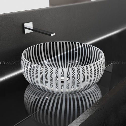 Cuba de apoio - Dea Murano - GLASS DESIGN Srl - em vidro de Murano / redonda / sem furos