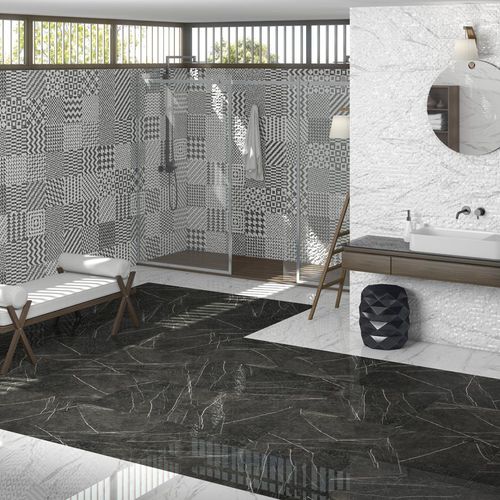 Placas de revestimento em grés porcelanato - DEWAR  - ARCANA CERAMICA - brilhante / para ambiente interno / de parede