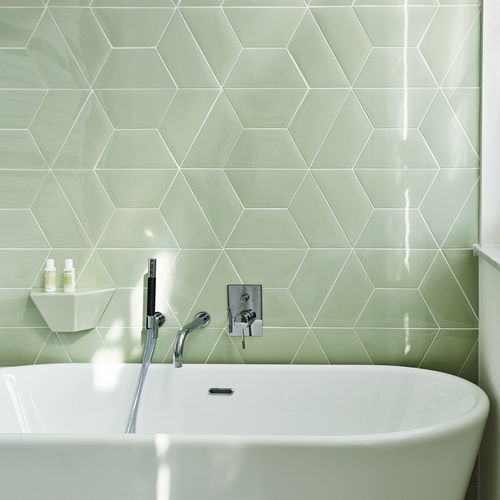 Placas de revestimento em cerâmica - TRAP&Egrave;ZES - Normandy Ceramics - Carrelage Design - relief - brilhante / esmaltada / acetinada