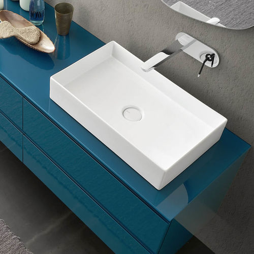 Cuba de apoio - COMPOSIZIONE 103 - AZZURRA ARREDOBAGNO - em cerâmica / retangular / contemporânea