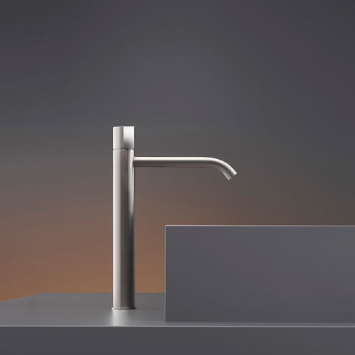 Misturador monocomando para lavatório - DET05 - CEADESIGN - de bancada / em aço inoxidável / para banheiro