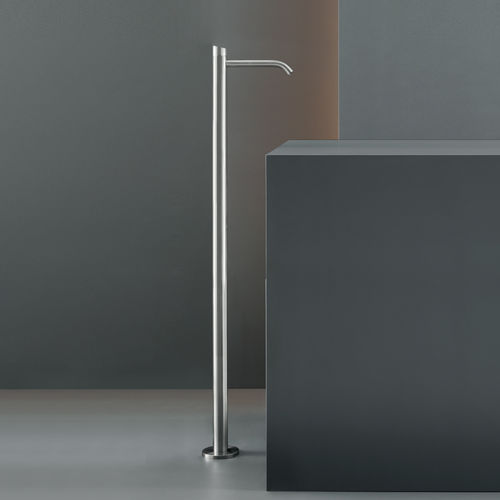 Misturador monocomando para lavatório - ZIQ41 - CEADESIGN - de piso / em aço inoxidável / para banheiro