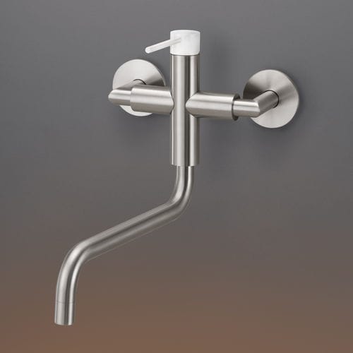 Misturador monocomando para lavatório - GAS21 - CEADESIGN - de parede / em aço inoxidável / para banheiro