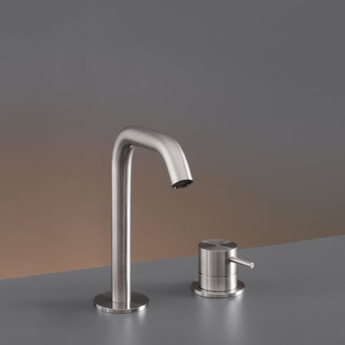 Misturador monocomando para lavatório - MIL75 - CEADESIGN - de bancada / em aço inoxidável / para banheiro
