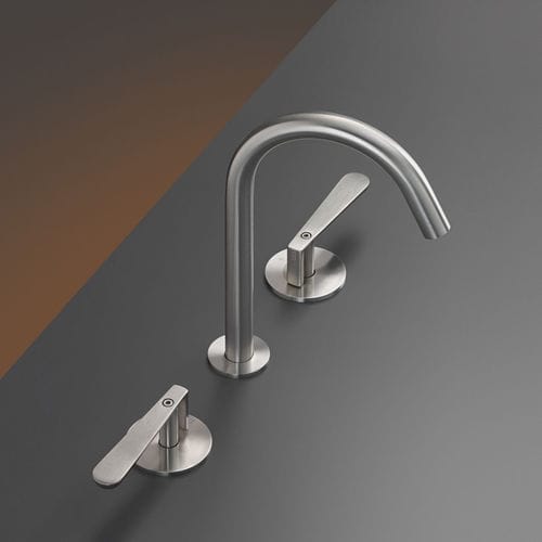 Misturador bicomando para lavatório - LTZ11 - CEADESIGN - de bancada / em aço inoxidável / para banheiro