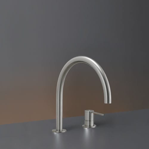 Misturador monocomando para lavatório - INV40 - CEADESIGN - de bancada / em aço inoxidável / para banheiro