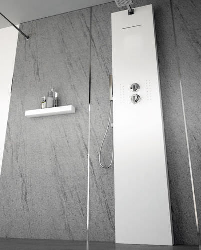 Coluna de banho branca - MYWATER - COLACRIL - de parede / contemporânea
