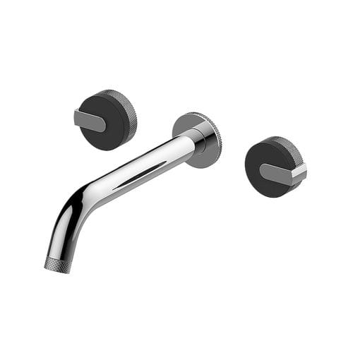 Misturador bicomando para lavatório - E-11531-T - GRAFF - de parede / em metal cromado / para banheiro