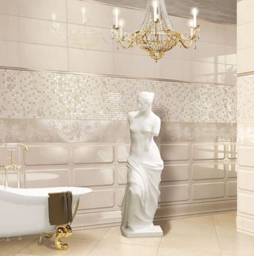 Placas de revestimento em grés porcelanato - ITALIAN STYLE - ISLA - com relevo / 3D / para banheiro