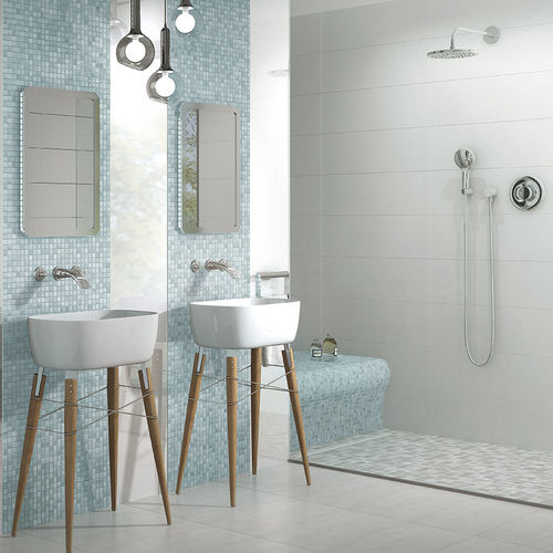 Pastilhas em grés porcelanato - FRESH : LIGHT BLUE-MIX - JASBA MOSAIK - brilhante / para banheiro / de parede