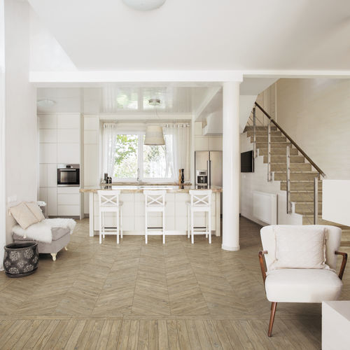 Placas de revestimento em grés porcelanato - CHEVRON - LA FABBRICA AVA - com acabamento natural / para ambiente interno / para sala