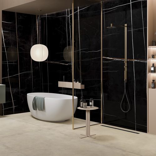 Placas de revestimento em grés porcelanato - SAHARA NOIR - LA FABBRICA AVA - polida / com acabamento natural / para ambiente interno