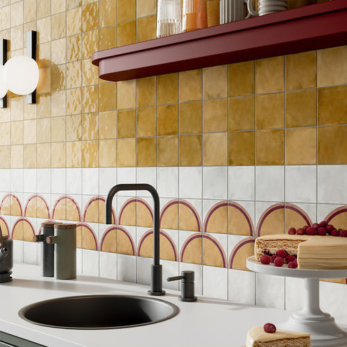 Placas de revestimento em cerâmica - TREND OCHER  - LA FABBRICA AVA - brilhante / fosca / para ambiente interno