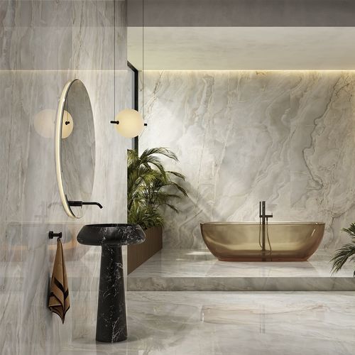 Placas de revestimento em grés porcelanato - AVORIO - LA FABBRICA AVA - brilhante / para ambiente interno / para banheiro