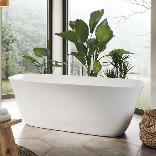 Banheira oval - LEVI - ACQUABELLA - freestanding / para residência / em compósito