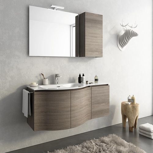 Gabinete de banheiro suspenso - UCO14 - LEGNOBAGNO - em carvalho / em Ocritech® / contemporâneo
