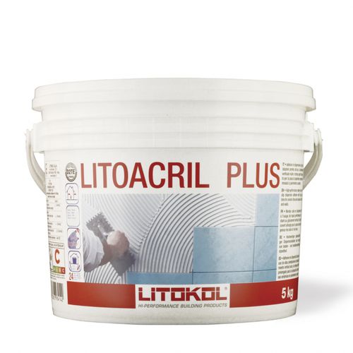 Cola em pasta de fixação - LITOACRIL PLUS - LITOKOL - para gesso / para cimento / para concreto