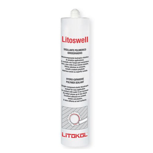 Selante elástico - LITOSWELL - LITOKOL - à base de polímeros / à prova de água / para concreto