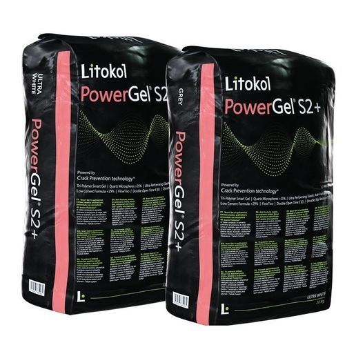 Argamassa colante para revestimento cerâmico - POWERGEL&reg; S2+ - LITOKOL - para área úmida / para pedra / para parede