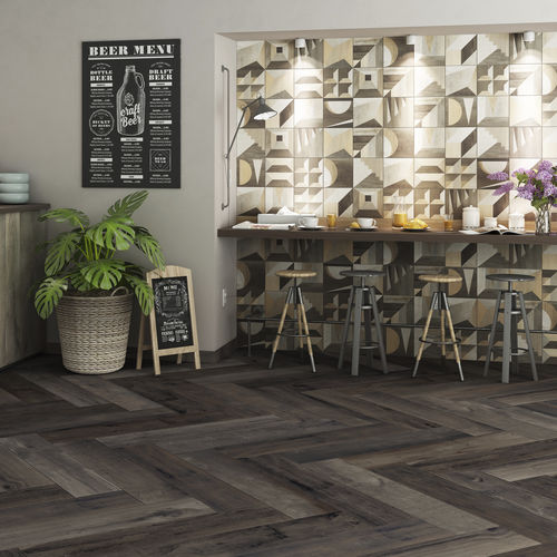 Placas de revestimento em grés porcelanato - ASPEN : DARK - Ceramica Rondine - estruturada / com acabamento natural / para ambiente interno