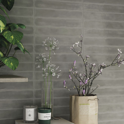 Placas de revestimento em grés porcelanato - GRIGIO - Ceramica Rondine - polida / brilhante / estruturada