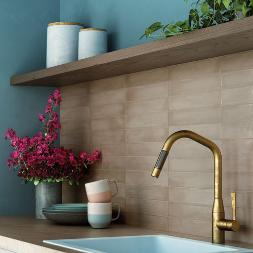 Placas de revestimento em grés porcelanato - ECRU' - Ceramica Rondine - polida / brilhante / estruturada