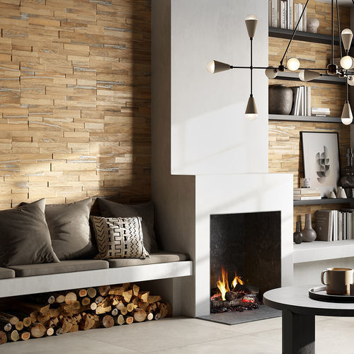Placas de revestimento em grés porcelanato - J91242 - Ceramica Rondine - fosca / com relevo / 3D