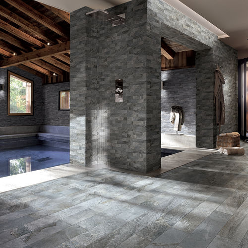 Placas de revestimento efeito de pedra aparente - PAVE' WALL ARDES - SICHENIA GRUPPO CERAMICHE - em grés porcelanato / texturizada / para ambiente interno