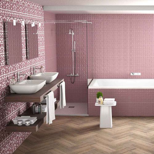 Placas de revestimento em grés porcelanato - SAKAI OAK - TERRACOTA - fosca / para ambiente interno / para banheiro