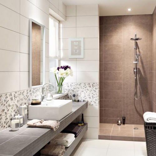 Placas de revestimento em grés porcelanato - ZIRCONIUM - TUBADZIN - fosca / para banheiro / de piso