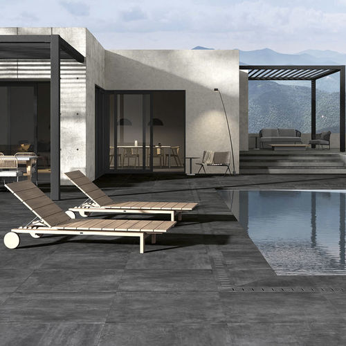 Placas de revestimento em grés porcelanato - ICON 2THICK - UNICOM-STARKER - polida / para ambiente externo / para beira de piscina