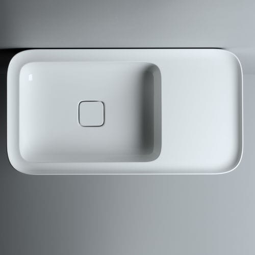 Cuba de apoio - CAMEO 75X40 H14 PIANO 26 - VALDAMA - em cerâmica / retangular / contemporânea