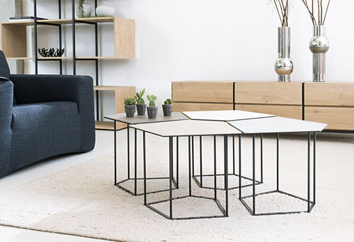 Mesa de centro contemporânea - PENTA - Odesi. Dutch Design Online - em porcelana / em aço / modular