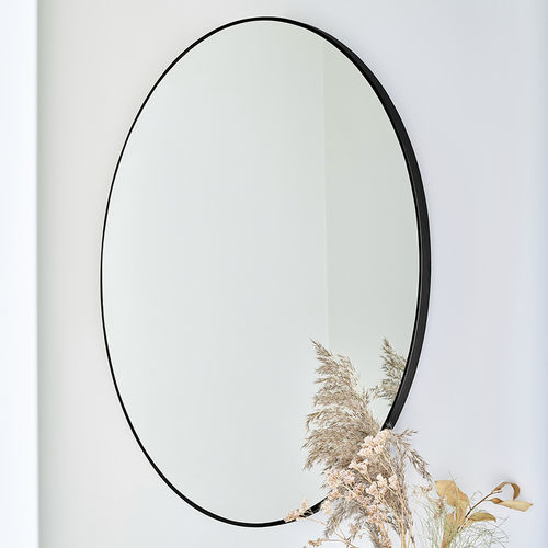 Espelho de parede - Hoop Black M - DEKNUDT MIRRORS  - contemporâneo / redondo / metálico