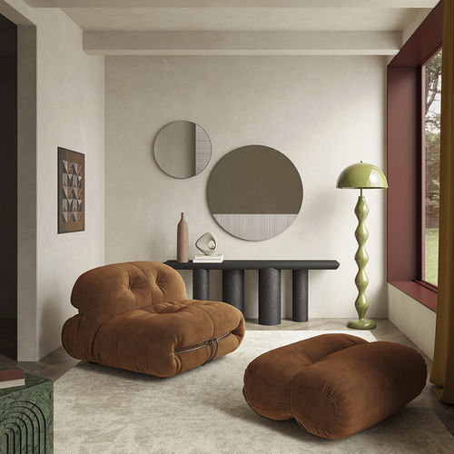 Espelho de parede - Cord Flutes M - DEKNUDT MIRRORS  - para apartamento / para hotel / para quarto de hotel