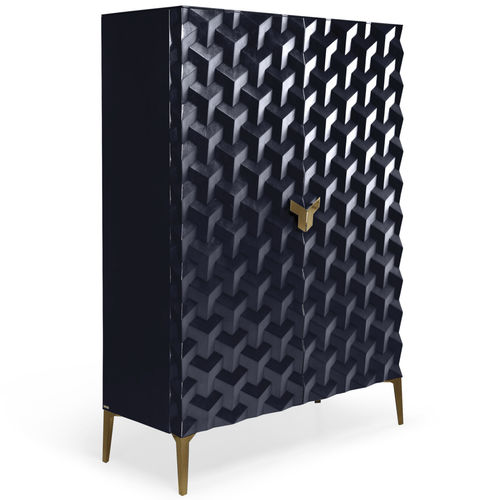 Móvel bar contemporâneo - Triny - Jetclass - em aço inoxidável escovado / em metal laqueado / com porta de abrir