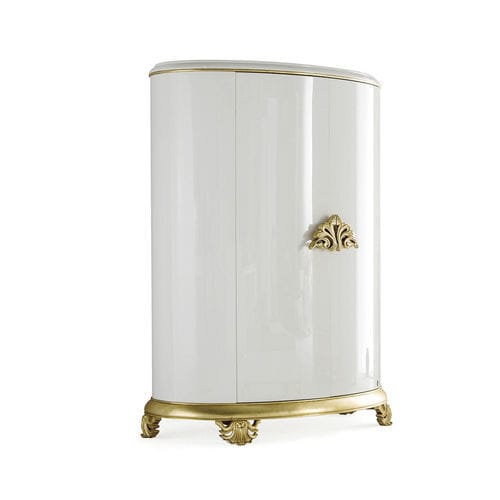 Guarda-roupa contemporâneo - Crown - Jetclass - em metal laqueado / com portas de abrir / branco