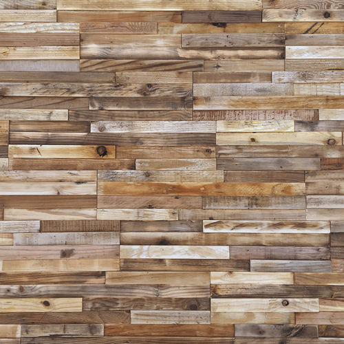 Placa de revestimento aparente em madeira - Stripes Salvaged Pine - WONDERWALL STUDIOS - para ambiente interno / colada / rústica