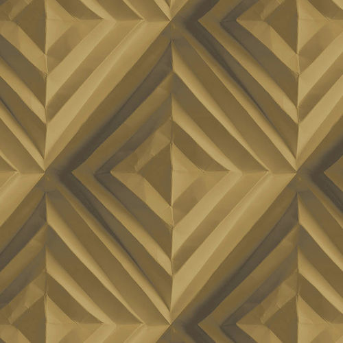 Papel de parede contemporâneo - FOLD  - Hooked on Walls - com padrão geométrico / efeito 3D / cinza