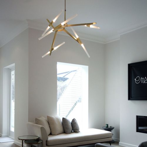 Lustre contemporâneo - AGNES 10 - Roll & Hill - em vidro / em alumínio / da linha comercial