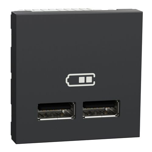 Tomada USB - UNICA - SCHNEIDER ELECTRIC - dupla / de parede / de embutir