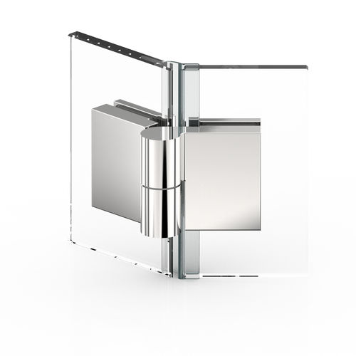Dobradiça para porta de vidro - NIVELLO : 8365 L | 8365 R - PAULI FRANCE  - para porta de box de banheiro / em zamac / com sistema de fechamento automático
