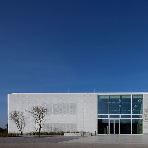 Tela metálica em alumínio - ECOPANEL® EM - POHL Metal Systems GmbH - para revestimento de fachada / arquitetônica / com malha quadrada
