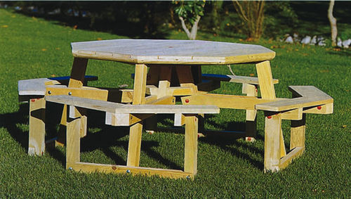 Conjunto de mesa e bancos contemporâneo - 2102 - CARMO - de jardim / da linha residencial