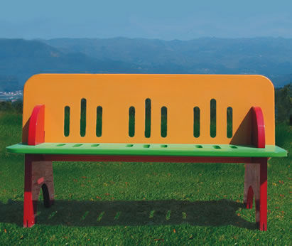 Banco de jardim contemporâneo - ECO PARK - CARMO - em polietileno / infantil
