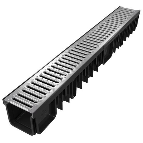 Calha de escoamento com grelha - 3800150901946 - DEVOREX PLC - grelha de aço galvanizado / para pátio / para via pública
